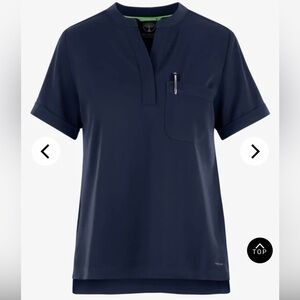 Healing Hands Macy Navy Short Sleeve Women's Scrub Top